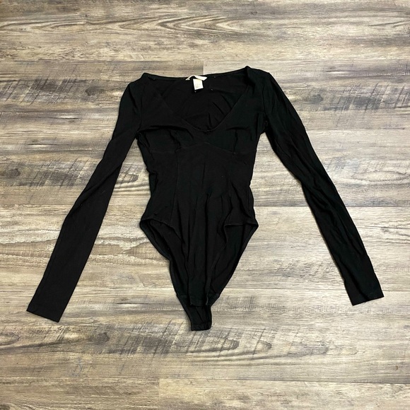 H&M Tops Hm Black Bodysuit Poshmark